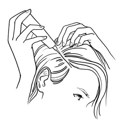 Anwendungsschritt 1 - Kopfhautmaske Kürbiskern